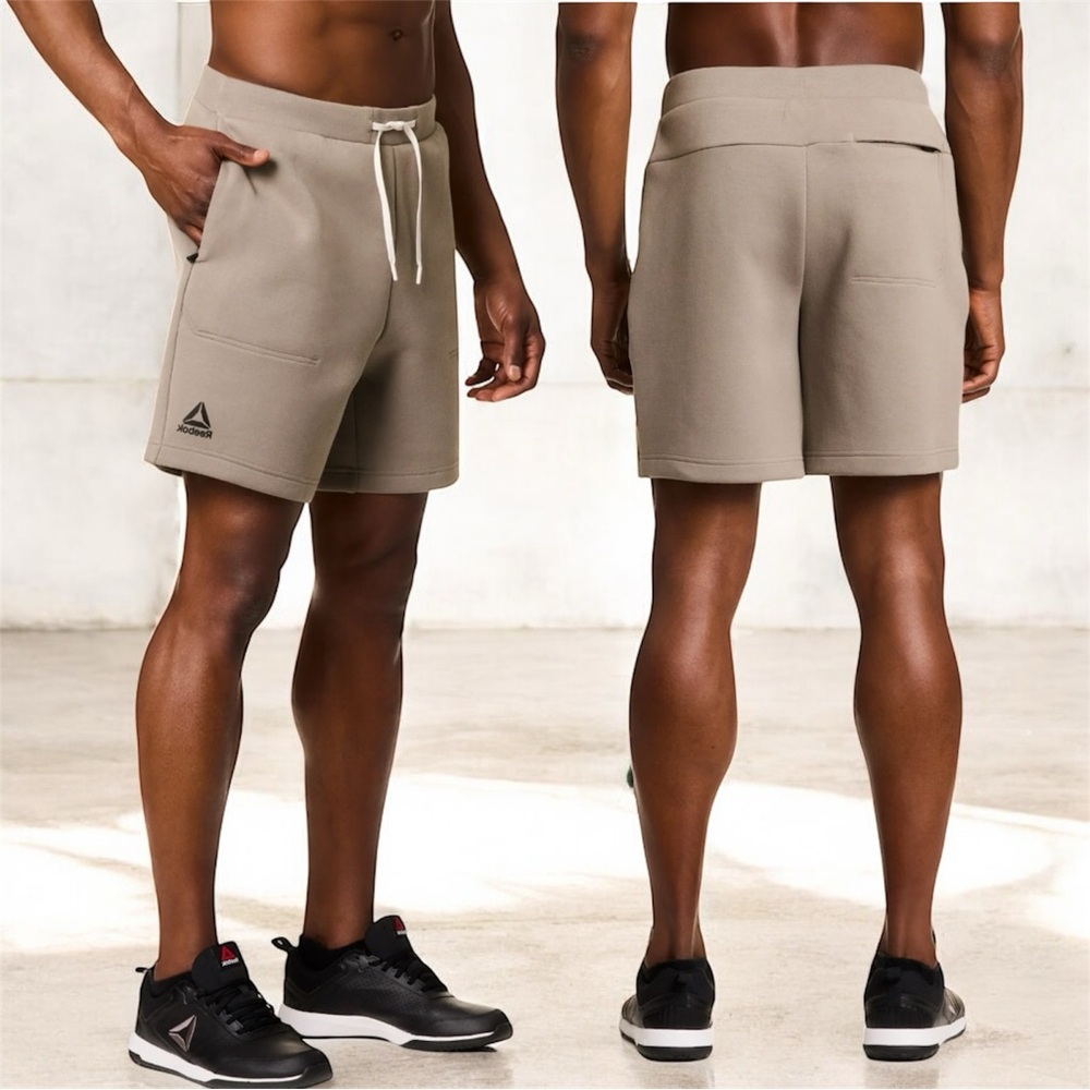 Reebok Men's Athletic Beige Shorts